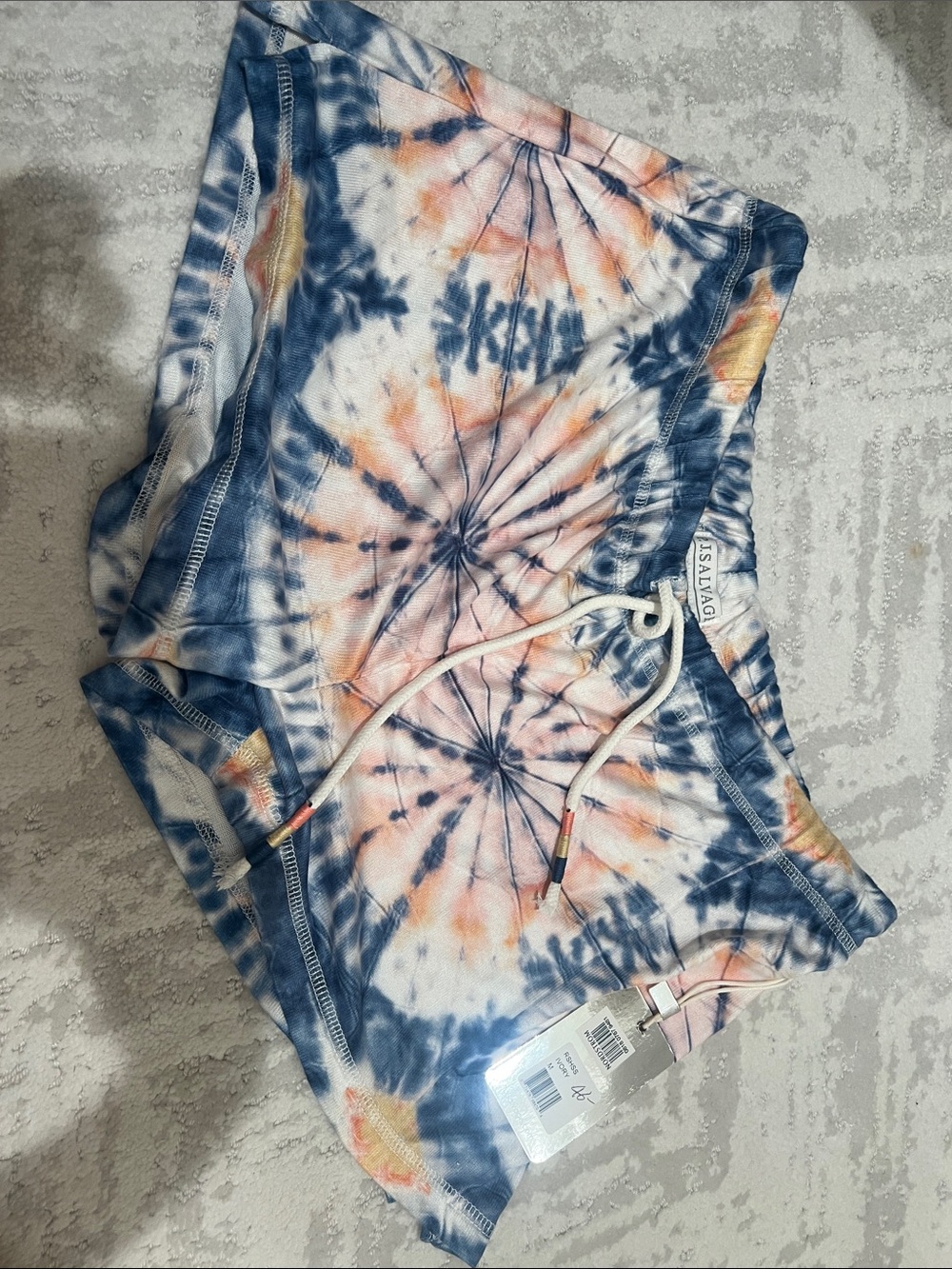PJ Salvage Tie-Dye Lounge Shorts in Navy, Peach, Yellow sooooo soft new